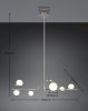 Lampa wisząca dekoracyjna niklowana w nowoczesnym stylu szklane klosze kule FLAMING 368900607 TRIO SELECT